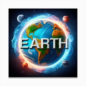 Earth In Space Canvas Print