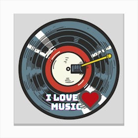 I Love Music Canvas Print