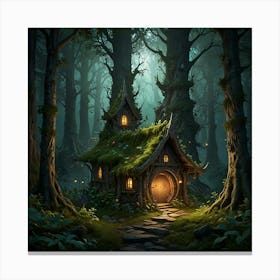 Fairy House In The Forest 2 Canvas Print