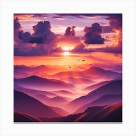 Sunrise from the mountain 7 Canvas Print