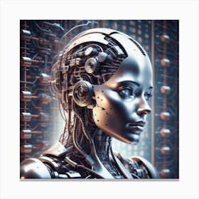 Cyborg Woman 15 Canvas Print