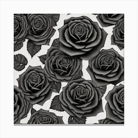 Black Roses 3 Canvas Print