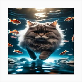 A running cat Canvas Print