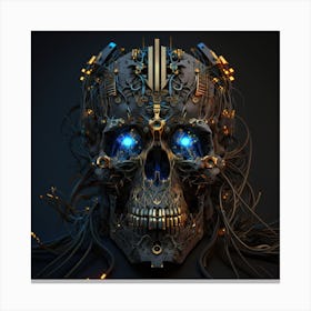 Futuristic Skull Canvas Print