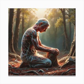 Man In The Woods Canvas Print