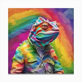 Rainbow Lizard 4 Canvas Print