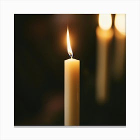 Candlelight In A Church 1 Canvas Print