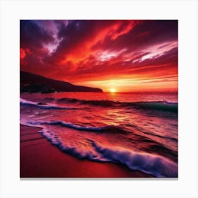 Sunset On The Beach 579 Canvas Print