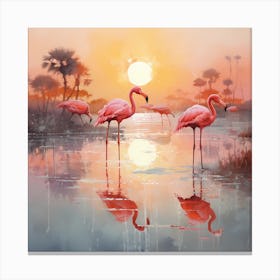 Flamingo Symphony Canvas Print