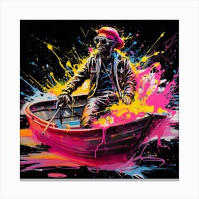 Man In A Boat 1 Canvas Print