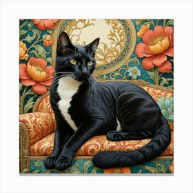 Cat On The Couch Canvas Print