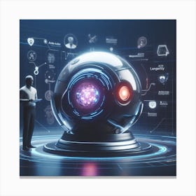 Futuristic Robot 3 Canvas Print