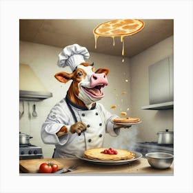 Chef Cow 20 Canvas Print