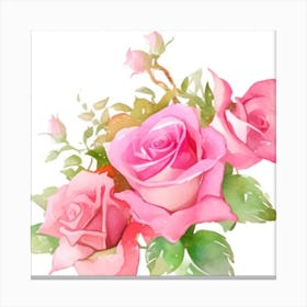 Watercolor Roses5 Canvas Print