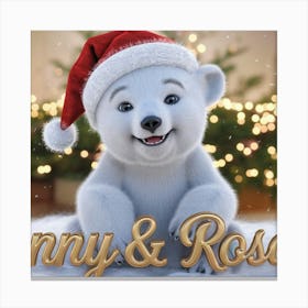 Holiday Cheer with a Festive Teddy Bear Canvas Print