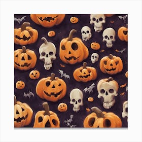 Halloween Pumpkins Canvas Print