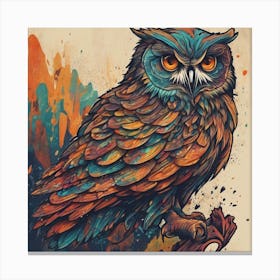 Owl Painting 3 Canvas Print