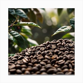 Coffee Beans In The Garden Canvas Print