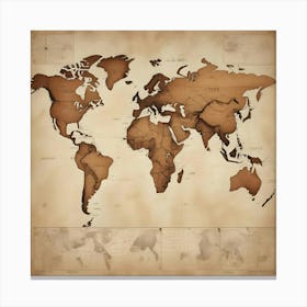 World Map Stock Videos & Royalty-Free Footage 6 Canvas Print