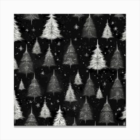 Gothic Inspired Style Christmas Tree Print Canvas Print