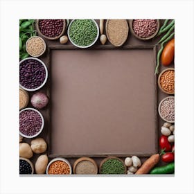 Legumes As A Frame (72) Canvas Print