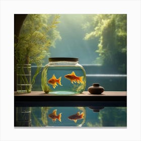 Goldfish In A Bowl 1 Canvas Print