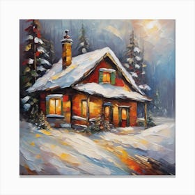 Winter House Canvas Print