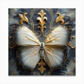 Butterfly In Gold Canvas Print