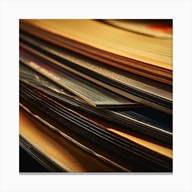 Stack Of Records Canvas Print