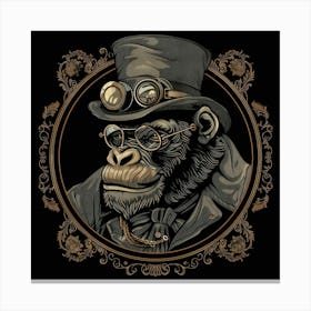 Steampunk Monkey 60 Canvas Print