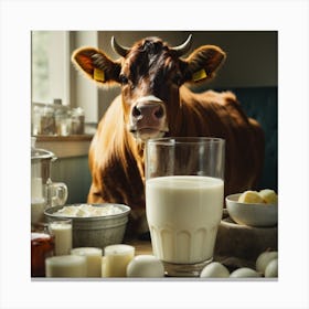 Dairy Cow Canvas Print