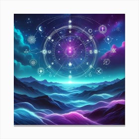 Astrology Symbol Canvas Print
