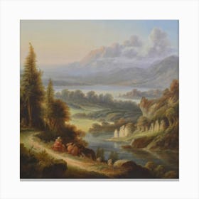 Landscape With A River Canvas Print