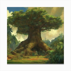 The Large Tree, Paul Gauguin 5 Canvas Print