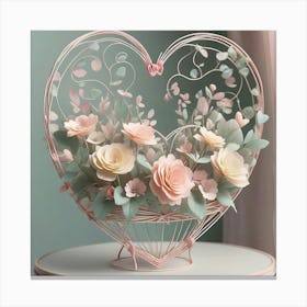 Heart Shaped Arrangement Canvas Print