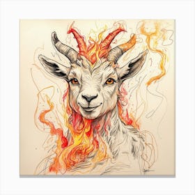 Goat Of Fire 33 Canvas Print