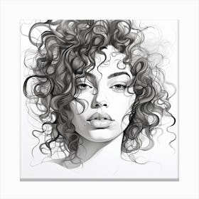 Curly Haired Girl 1 Canvas Print