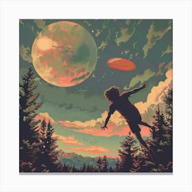 Frisbee In The Sky 1 Canvas Print