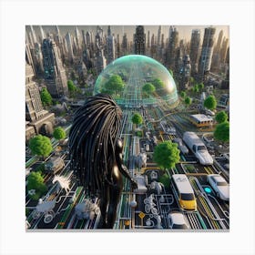 Futuristic City 1 Canvas Print