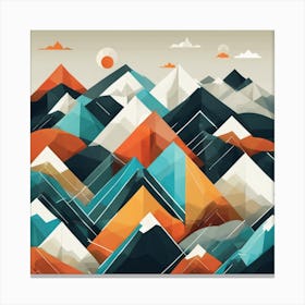 Abstract Mountains 10 Canvas Print