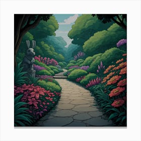 Tranquil Garden Path Canvas Print