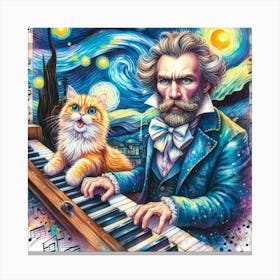 Beethoven Piano Canvas Print
