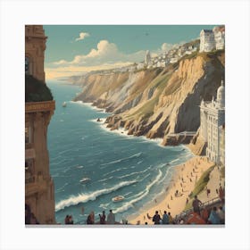 City By The Sea Canvas Print