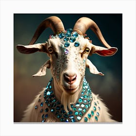 Goat With Jewels 1 Canvas Print