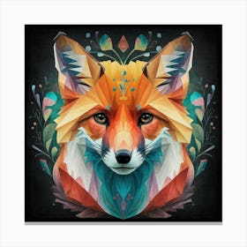 Polygonal Fox Canvas Print