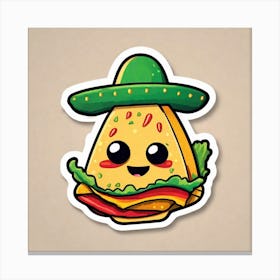 Taco Sticker 13 Canvas Print