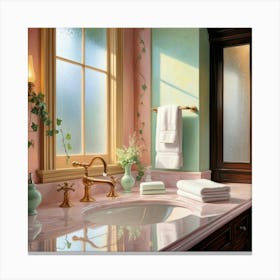 Bathroom Painting Canvas Print