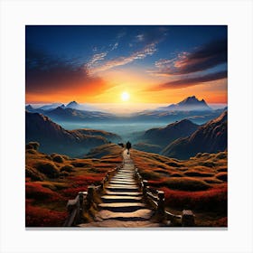 Path To The Sunset Canvas Print