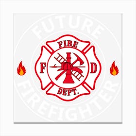 Future Firefighter Kids Fire Fighter Badge Boy Girl Child Canvas Print