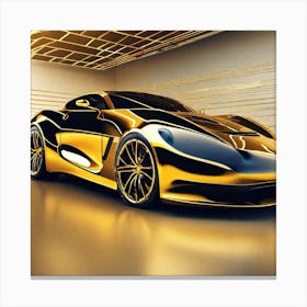 Gold Sports Car 22 Canvas Print